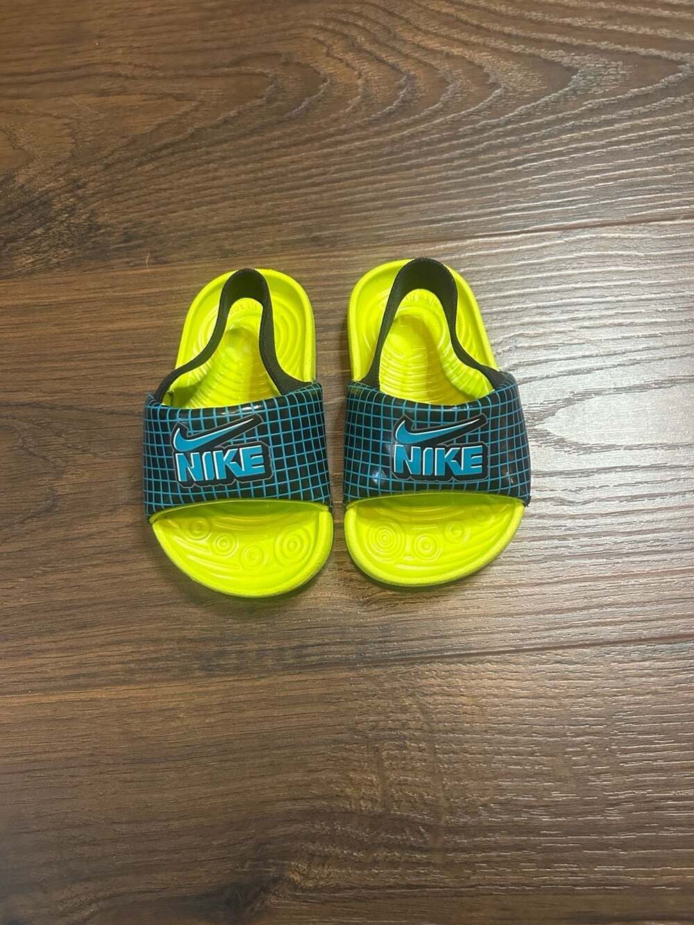 Nike Toddler Kawa Slide SE Sandals - Black/Aquamarine-Cyber (CW1658-001)